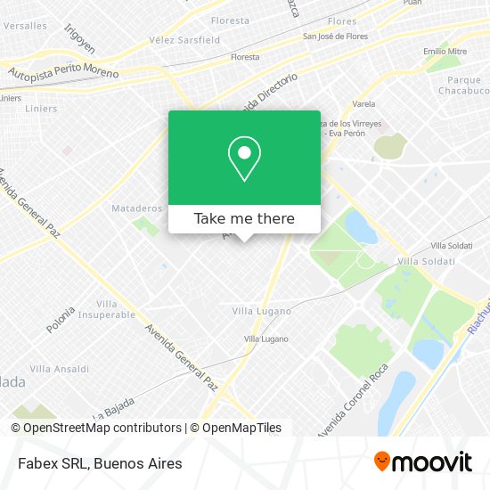 Mapa de Fabex SRL