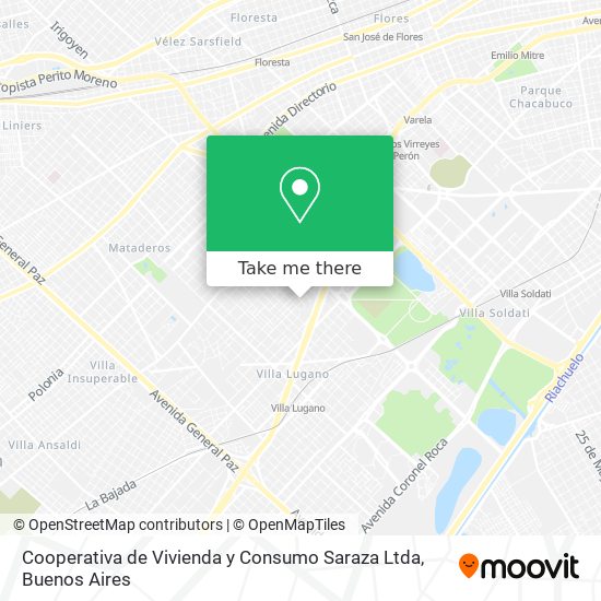 Mapa de Cooperativa de Vivienda y Consumo Saraza Ltda