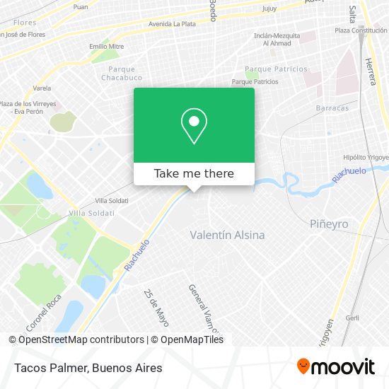 Mapa de Tacos Palmer