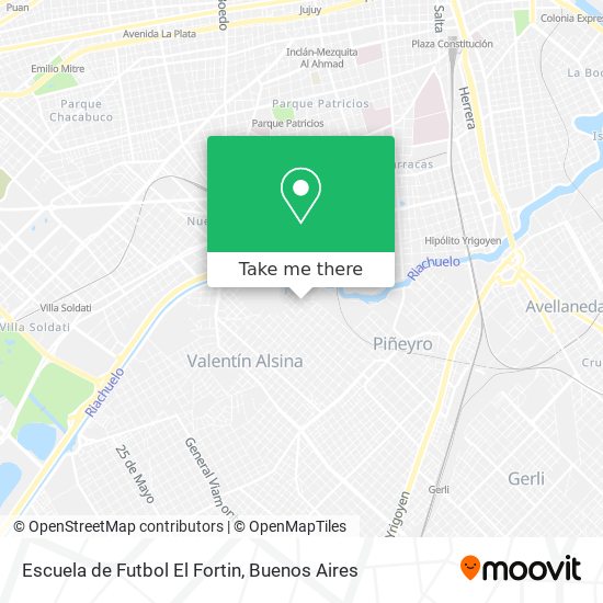 Mapa de Escuela de Futbol El Fortin