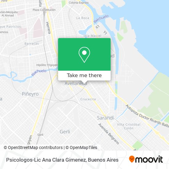 Psicologos-Lic Ana Clara Gimenez map