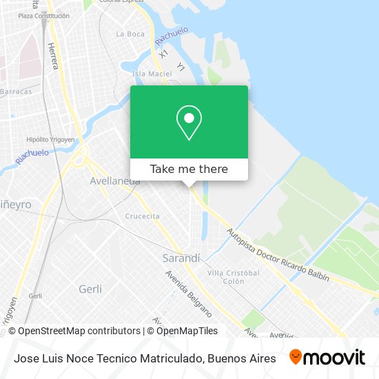 Jose Luis Noce Tecnico Matriculado map