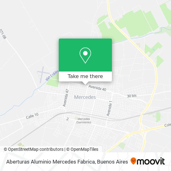 Mapa de Aberturas Aluminio Mercedes Fabrica