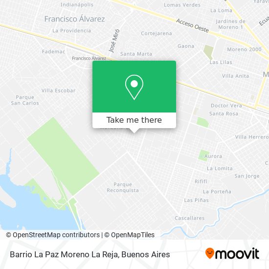 Mapa de Barrio La Paz Moreno La Reja