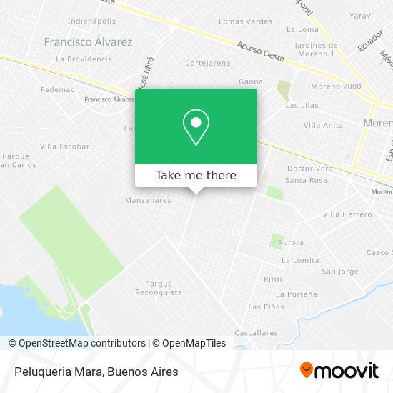 Mapa de Peluqueria Mara