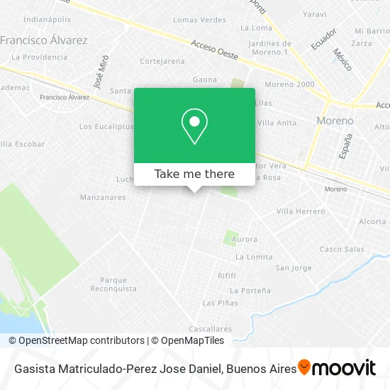 Mapa de Gasista Matriculado-Perez Jose Daniel