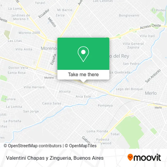 Valentini Chapas y Zingueria map