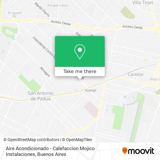 Mapa de Aire Acondicionado - Calefaccion Mojico Instalaciones