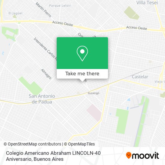 Colegio Americano Abraham LINCOLN-40 Aniversario map