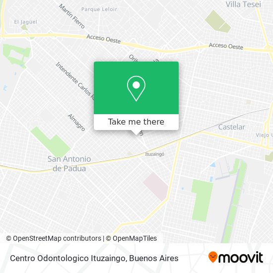 Mapa de Centro Odontologico Ituzaingo