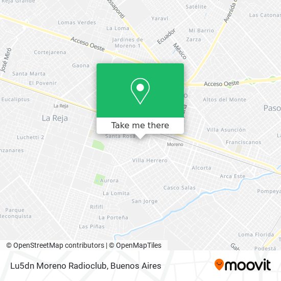 Lu5dn Moreno Radioclub map