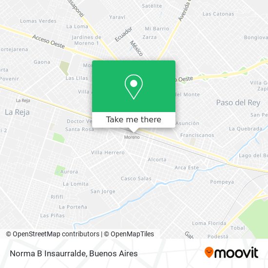 Norma B Insaurralde map