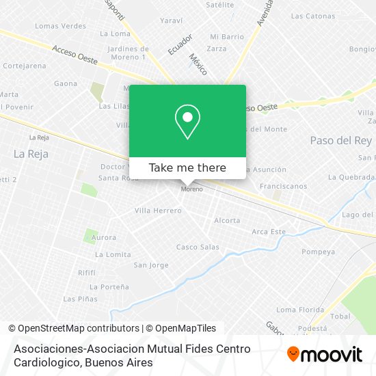 Mapa de Asociaciones-Asociacion Mutual Fides Centro Cardiologico