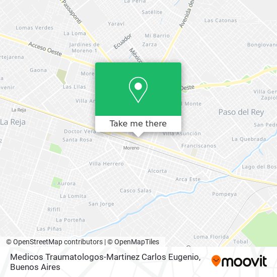 Mapa de Medicos Traumatologos-Martinez Carlos Eugenio