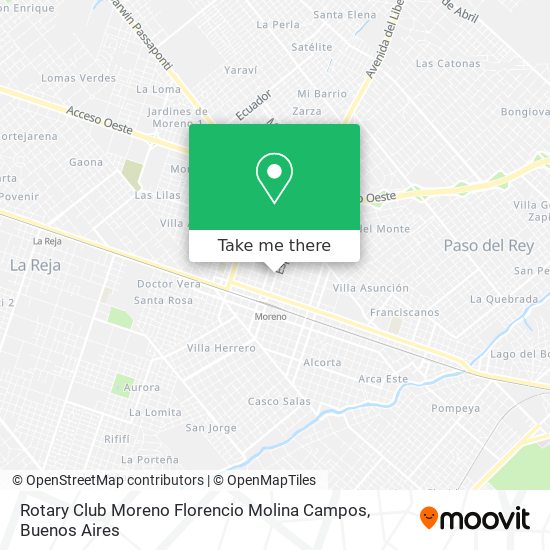 Rotary Club Moreno Florencio Molina Campos map