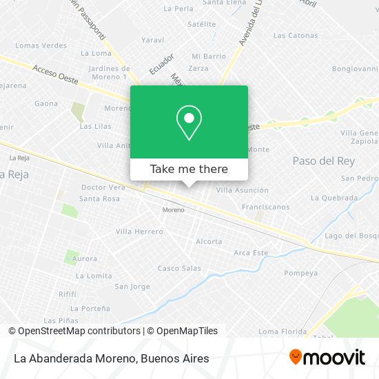 Mapa de La Abanderada Moreno