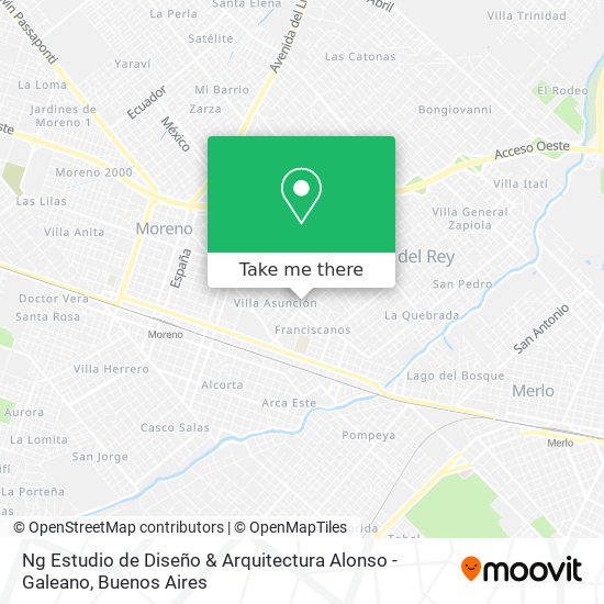 Mapa de Ng Estudio de Diseño & Arquitectura Alonso - Galeano