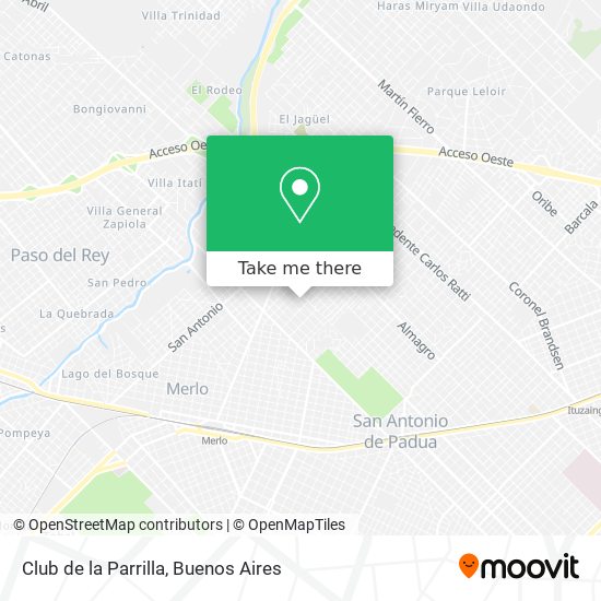 Mapa de Club de la Parrilla