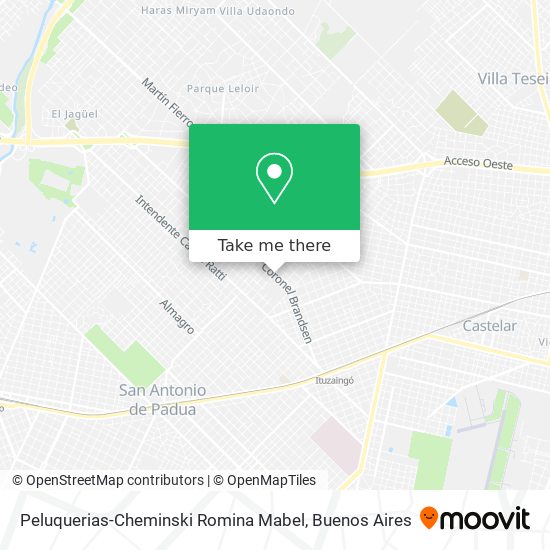 Mapa de Peluquerias-Cheminski Romina Mabel