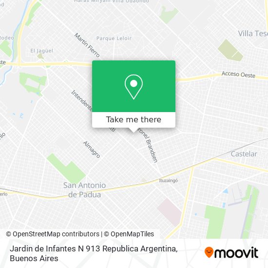 Jardin de Infantes N 913 Republica Argentina map