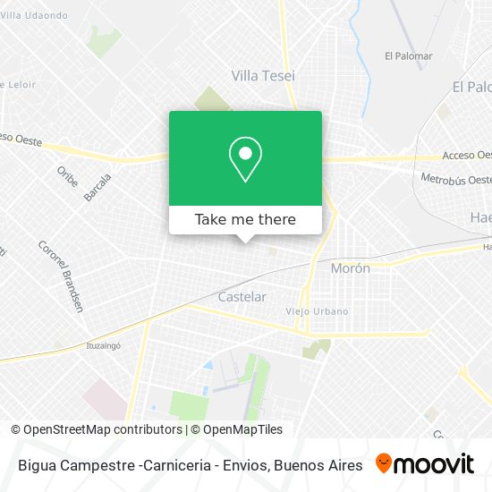 Mapa de Bigua Campestre -Carniceria - Envios