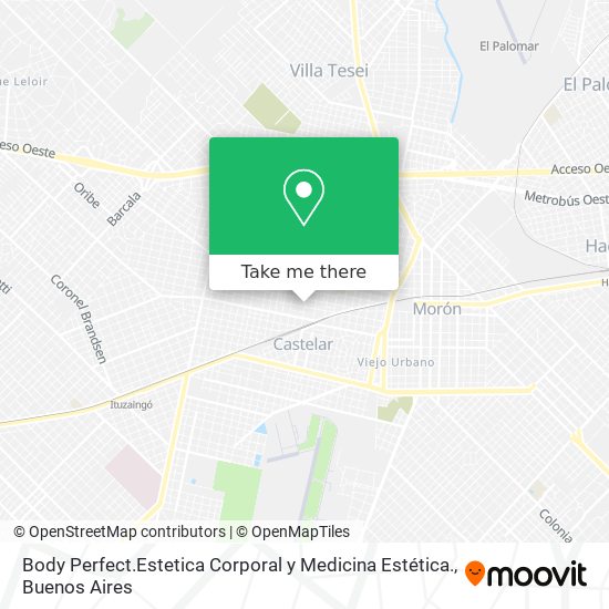 Mapa de Body Perfect.Estetica Corporal y Medicina Estética.