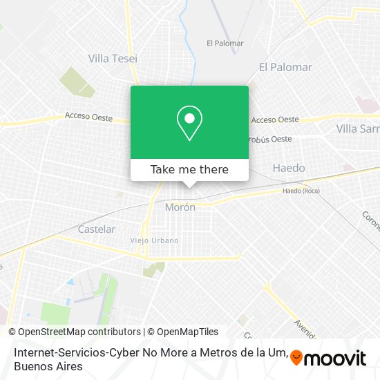 Internet-Servicios-Cyber No More a Metros de la Um map