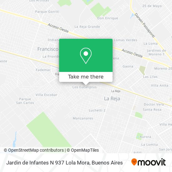 Jardin de Infantes N 937 Lola Mora map