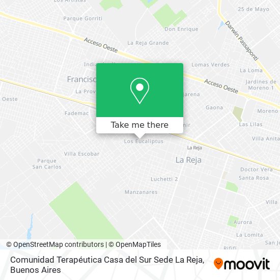 Comunidad Terapéutica Casa del Sur Sede La Reja map