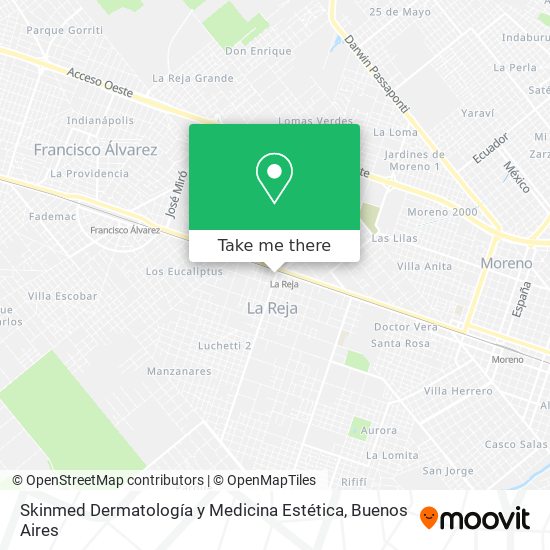 Mapa de Skinmed Dermatología y Medicina Estética