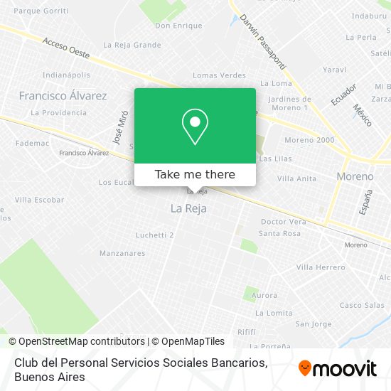 Club del Personal Servicios Sociales Bancarios map