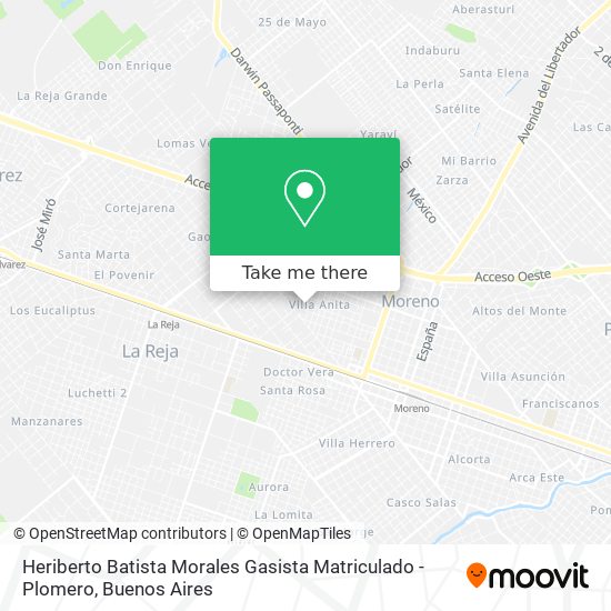 Heriberto Batista Morales Gasista Matriculado - Plomero map