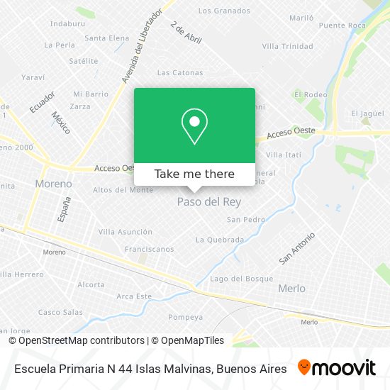 Escuela Primaria N 44 Islas Malvinas map
