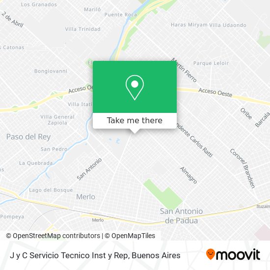 J y C Servicio Tecnico Inst y Rep map