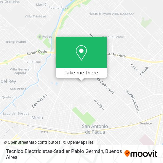 Mapa de Tecnico Electricistas-Stadler Pablo Germán