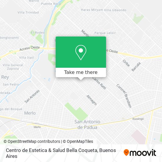 Mapa de Centro de Estetica & Salud Bella Coqueta