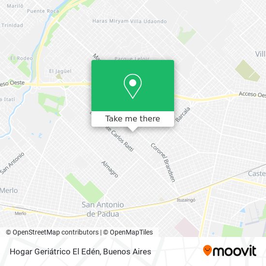 Hogar Geriátrico El Edén map