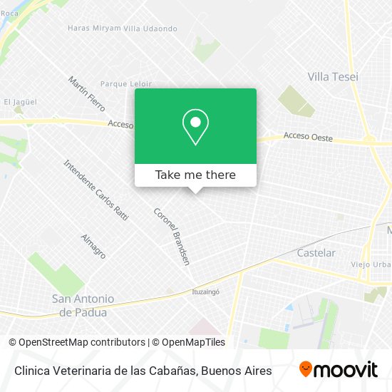 Clinica Veterinaria de las Cabañas map