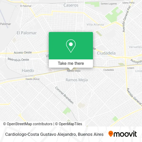 Mapa de Cardiologo-Costa Gustavo Alejandro