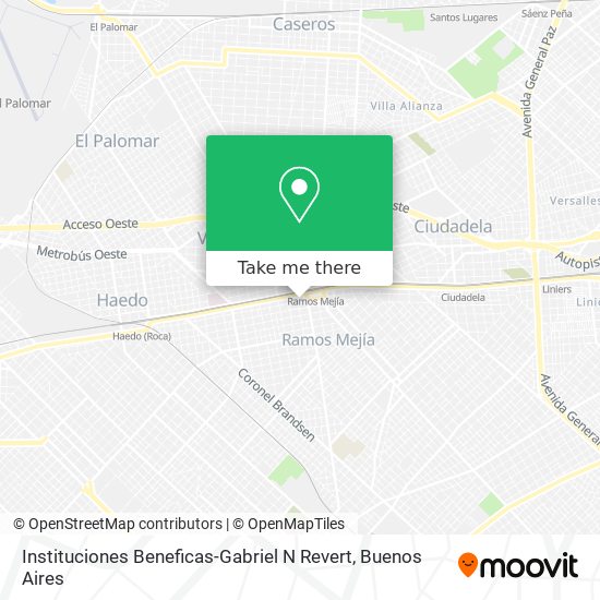 Instituciones Beneficas-Gabriel N Revert map