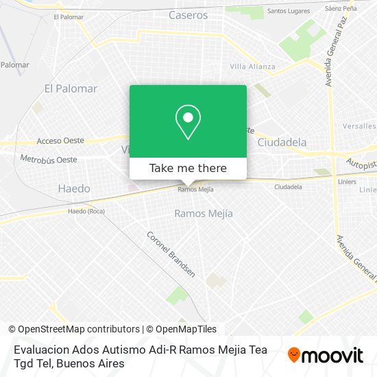 Mapa de Evaluacion Ados Autismo Adi-R Ramos Mejia Tea Tgd Tel