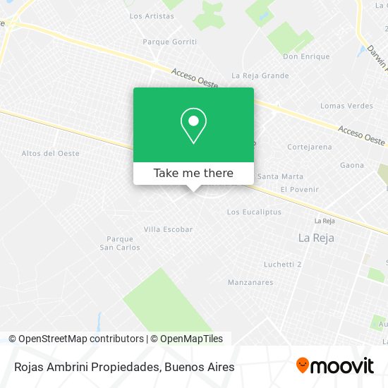 Rojas Ambrini Propiedades map