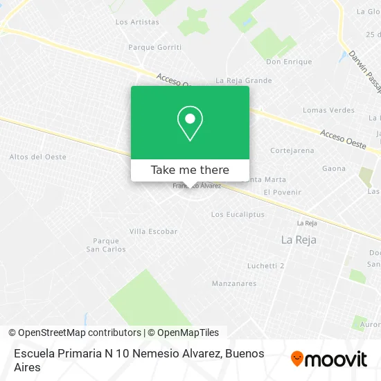 Mapa de Escuela Primaria N 10 Nemesio Alvarez