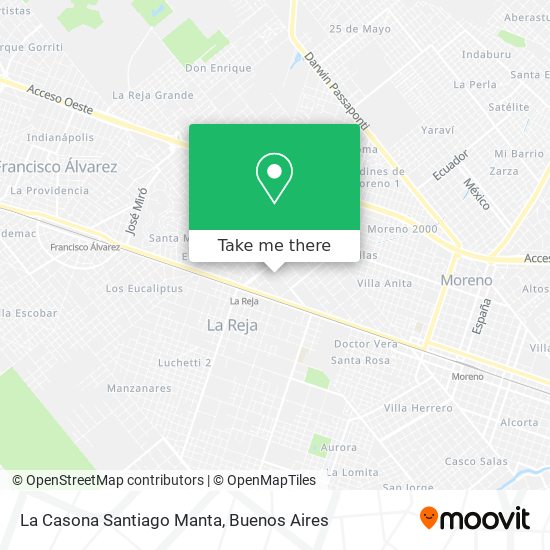 La Casona Santiago Manta map