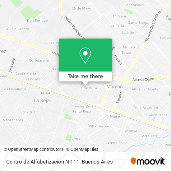 Centro de Alfabetizacion N 111 map