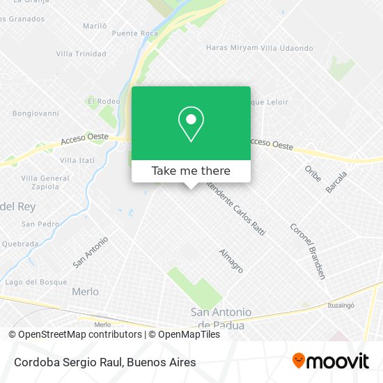 Cordoba Sergio Raul map