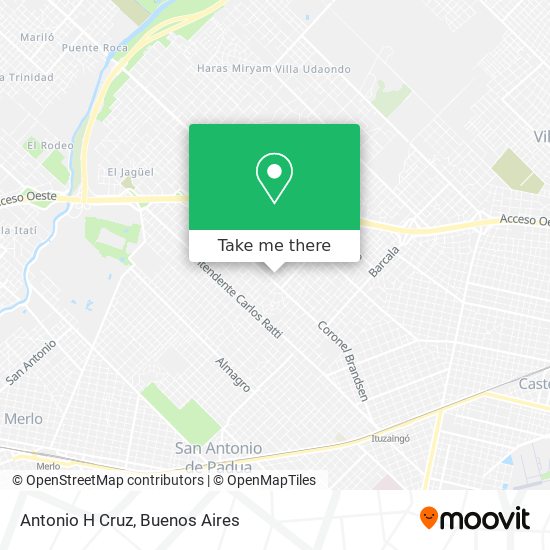 Antonio H Cruz map