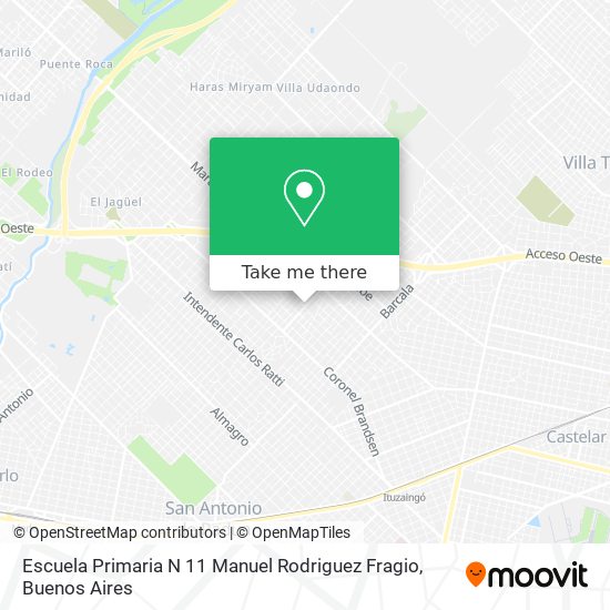 Escuela Primaria N 11 Manuel Rodriguez Fragio map