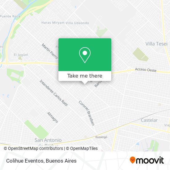 Colihue Eventos map