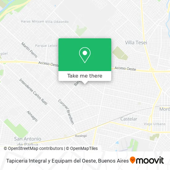 Tapiceria Integral y Equipam del Oeste map